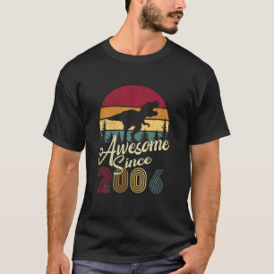 T-shirt Magnifique Depuis 2006 15 Ans Filles Dino