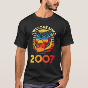 T-shirt Magnifique Depuis 2007 ! Anniversaire Tiger Lunett