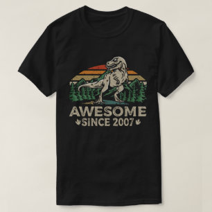 T-shirt Magnifique depuis 2007 Dinosaur 16 Anniversaire 16