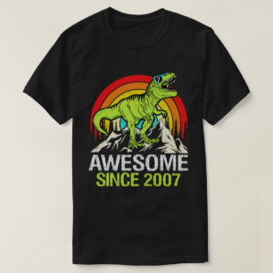 T-shirt Magnifique depuis 2007 Dinosaur 16 Anniversaire 16