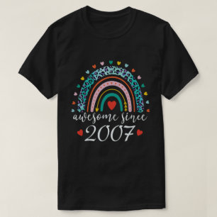 T-shirt Magnifique depuis 2007 Rainbow 15th Birthday Gift