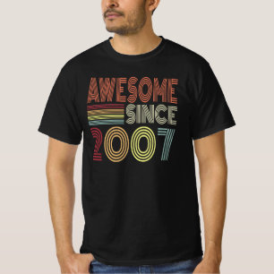 T-shirt Magnifique Depuis 2007 Retro Né En 2007 Anniversai