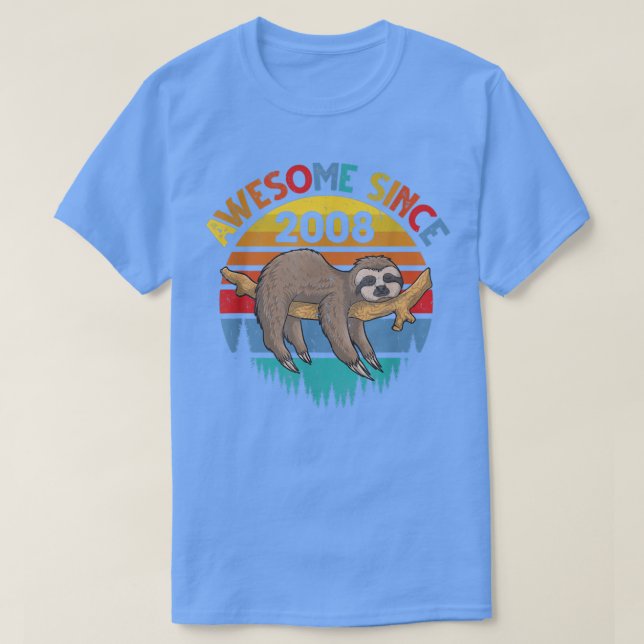 T-shirt Magnifique depuis 2008 Anniversaire 14 ans Bir (Design devant)