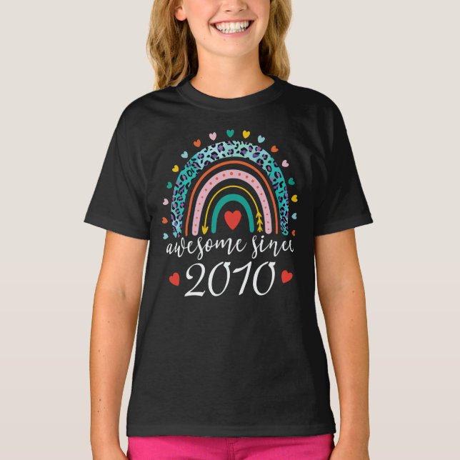 T-shirt Magnifique depuis 2010 Rainbow 12th Birthday Gift  (Devant)