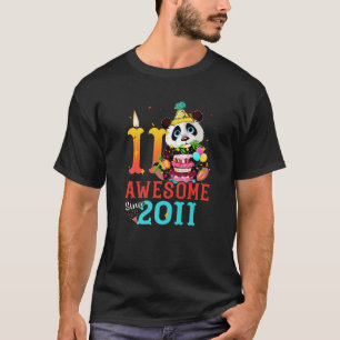 T-shirt Magnifique Depuis 2011 1 Ans Panda 11E Anniversair