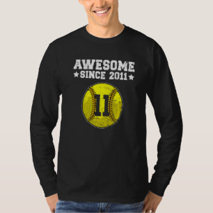 T-shirt Magnifique depuis 2011 Softball 11e anniversaire 1