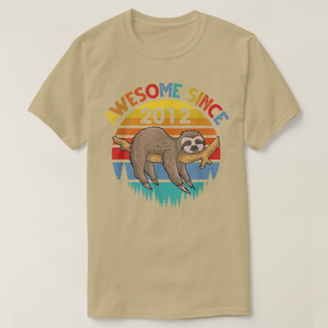 T-shirt Magnifique depuis 2012 Anniversaire 10 ans Bir (Design devant)