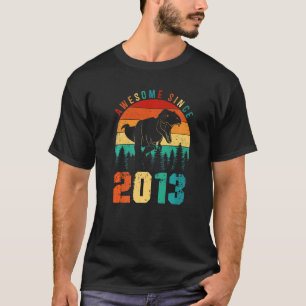 T-shirt Magnifique depuis 2013 Retro Dinosaur Boys 10e ann