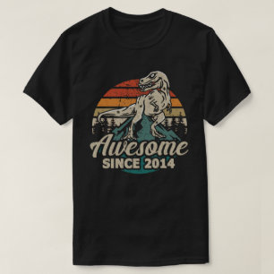 T-shirt Magnifique depuis 2014 Dinosaur 9 Année 9e anniver