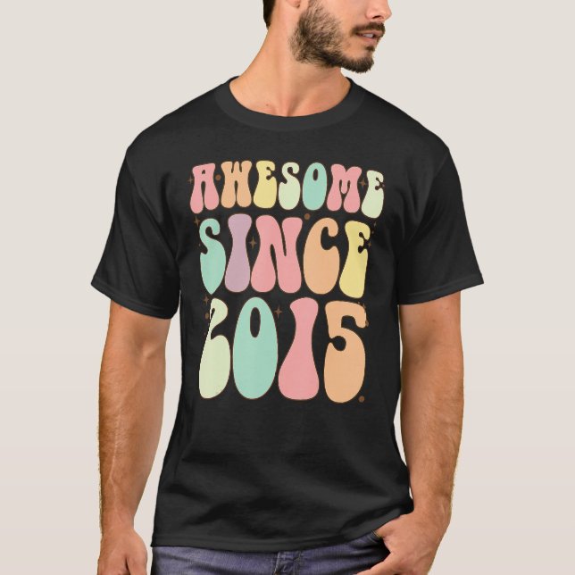 T-shirt Magnifique Depuis 2015 Anniversaire Chemise 7 Anni (Devant)