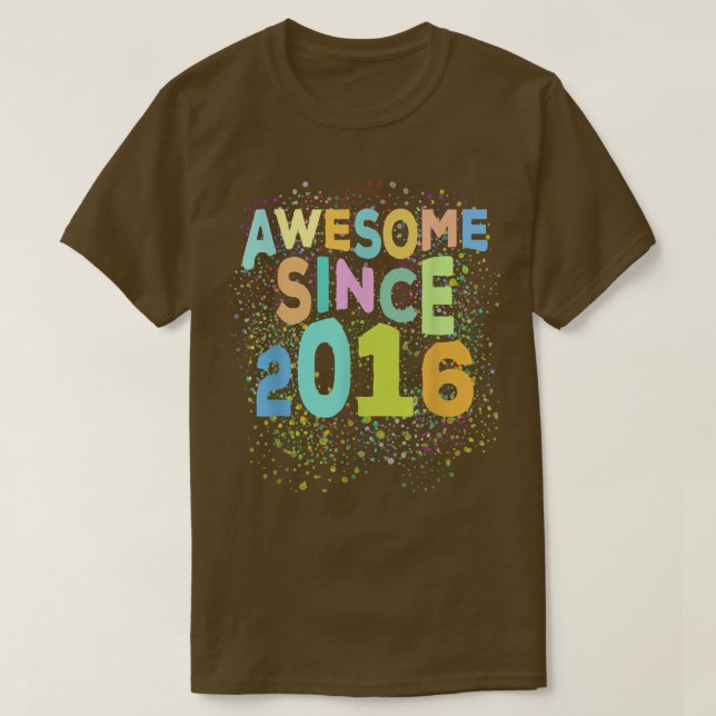 T-shirt Magnifique Depuis 2016 Funny Retro 6 Ans 6e Bir (Design devant)