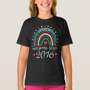 T-shirt Magnifique depuis 2016 Rainbow 6th Birthday Gift