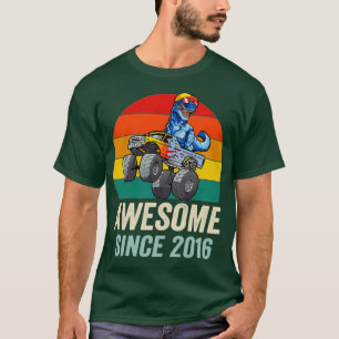 T-shirt Magnifique depuis 2016 Retro Sunset Dinosaur et Mo