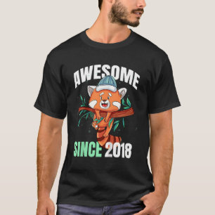 T-shirt Magnifique Depuis 2018 5E Panda Rouge