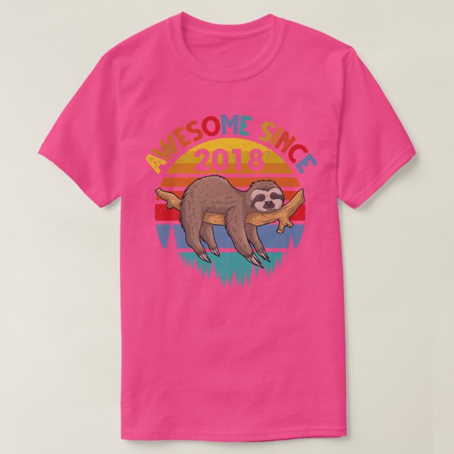 T-shirt Magnifique depuis 2018 Anniversaire 4 Anniversaire (Design devant)
