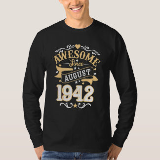 T-shirt Magnifique depuis août 1942 80 ans 80e anniversair