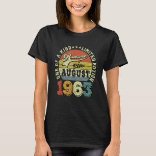 T-shirt Magnifique Depuis Août 1963 59 Ans 59e Anniversair