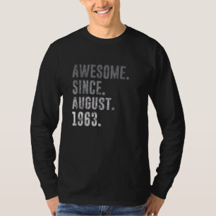 T-shirt Magnifique depuis août 1963 59e anniversaire Vinta