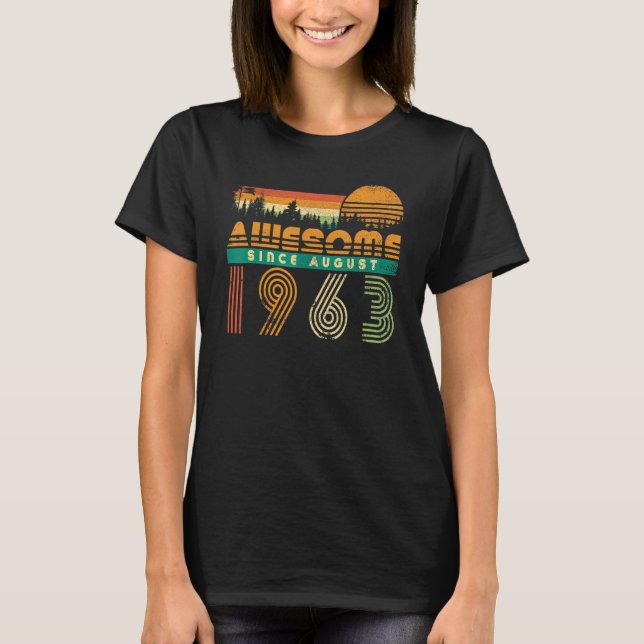 T-shirt Magnifique depuis août 1963 Grand-parents Annivers (Devant)