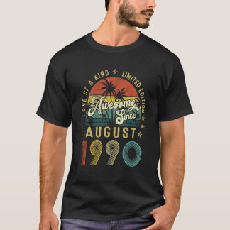 T-shirt Magnifique depuis août 1990 Vintage 32e anniversai