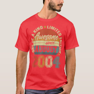 T-shirt Magnifique depuis août 2004 18e anniversaire 18 an