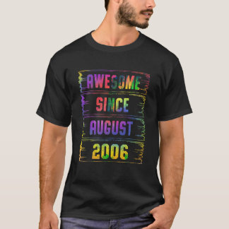 T-shirt Magnifique Depuis Août 2006 17 Ans 17ème Anniversa