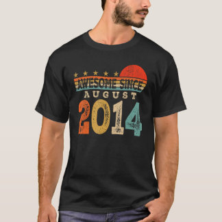 T-shirt Magnifique depuis août 2014 9 Ans 9e Anniversaire