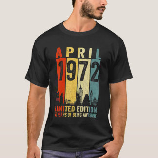 T-shirt Magnifique depuis avril 1972 50e anniversaire Vint