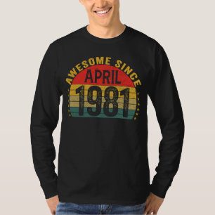 T-shirt Magnifique depuis avril 1981 42e anniversaire Femm