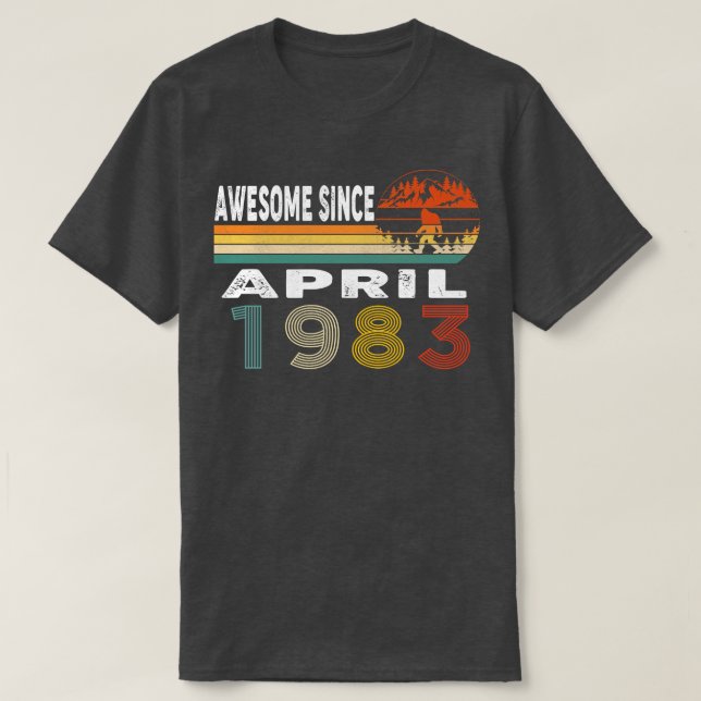 T-shirt Magnifique Depuis Avril 1983 (Design devant)