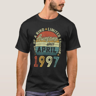 T-shirt Magnifique Depuis Avril 1997 25 Ans 25 Ans Anniver