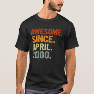 T-shirt Magnifique Depuis Avril 2000 Retro 21 Ans 21E B