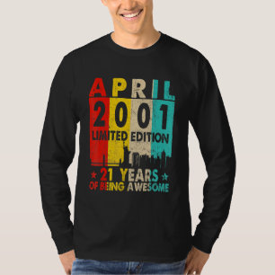 T-shirt Magnifique depuis avril 2001 21e anniversaire Vint