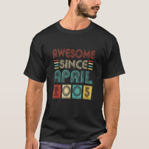 T-shirt Magnifique depuis avril 2005 17e anniversaire Vint