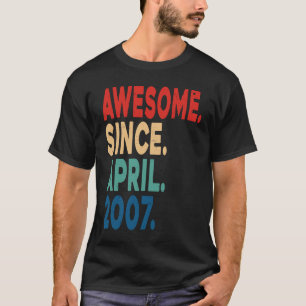 T-shirt Magnifique depuis avril 2007 16e anniversaire 16 a
