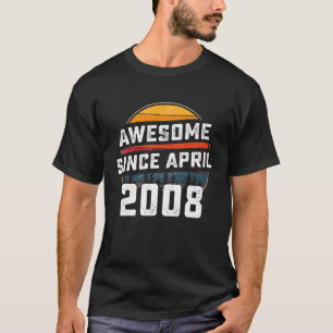 T-shirt Magnifique depuis avril 2008 14e anniversaire 14 a