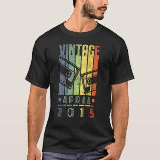 T-shirt Magnifique Depuis Avril 2015 7 Ans 7e Anniversaire