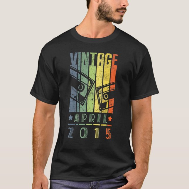 T-shirt Magnifique Depuis Avril 2015 7 Ans 7e Anniversaire (Devant)