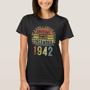 T-shirt Magnifique Depuis Décembre 1942 80 Ans 80ème Birt