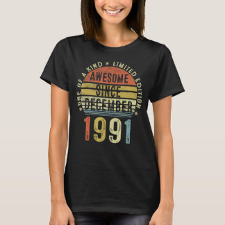 T-shirt Magnifique Depuis Décembre 1991 31 Ans 31ème Birt