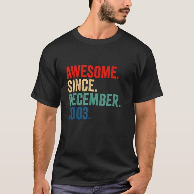 T-shirt Magnifique Depuis Décembre 2003 19 Ans 19ème Bir (Devant)