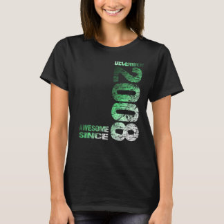 T-shirt Magnifique depuis décembre 2008 15e anniversaire N