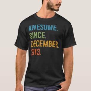 T-shirt Magnifique Depuis Décembre 2013 9e Anniversaire 9 