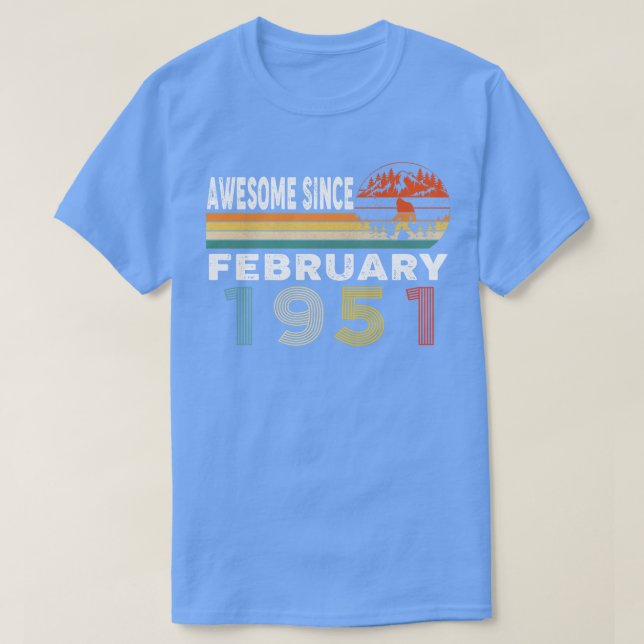 T-shirt Magnifique Depuis Février 1951 (Design devant)
