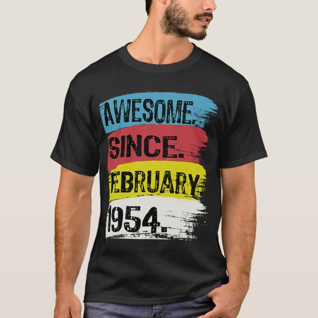 T-shirt Magnifique depuis février 1954 Pisces Aquarius 69t (Devant)