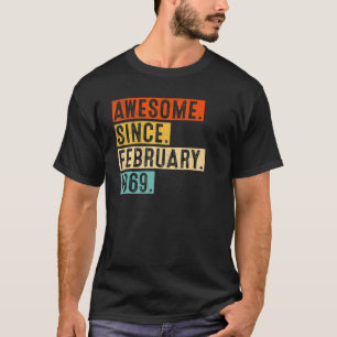 T-shirt Magnifique depuis février 1969 54 Ans 54e Birt