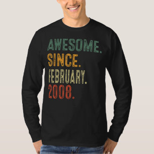 T-shirt Magnifique Depuis Février 2008 15e Anniversaire Ca