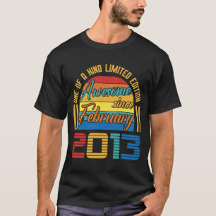 T-shirt Magnifique Depuis Février 2013 10 Ans 10ème Birt