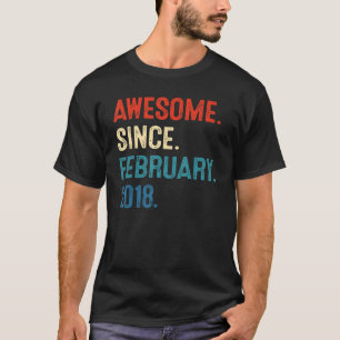 T-shirt Magnifique Depuis Février 2018 5e Anniversaire Cad