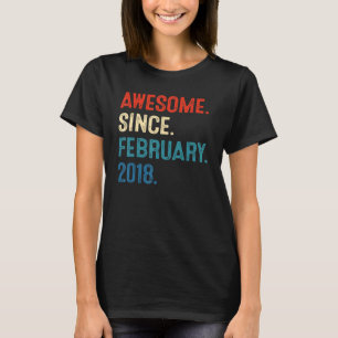 T-shirt Magnifique Depuis Février 2018 5e Anniversaire Cad